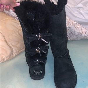 Black Swavorski crystal uggs